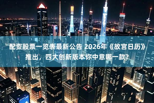 配资股票一览表最新公告 2026年《故宫日历》推出，四大创新版本你中意哪一款？