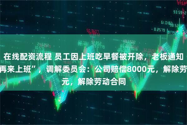 在线配资流程 员工因上班吃早餐被开除，老板通知“不用再来上班”，调解委员会：公司赔偿8000元，解除劳动合同